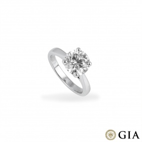 White Gold Round Brilliant Diamond Ring 2.71ct M/VS2 XXX White Gold Round Brilliant Diamond Ring 2.71ct M/VS2 XXX